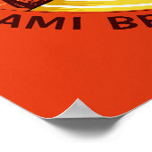 Individuelle Name-, Text- und Farb-Beach-Monkey-Po Poster (Ecke)