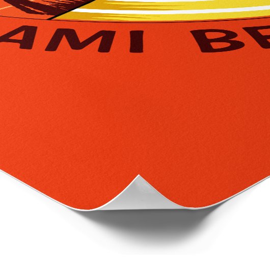 Individuelle Name-, Text- und Farb-Beach-Monkey-Po Poster (Ecke)