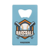 Individuelle Name-, Text- und Farbbaseball Geldbeutel Flaschenöffner (Rückseite)