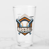 Individuelle Name-, Text- und Farbbaseball Glas (Rückseite)