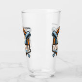Individuelle Name-, Text- und Farbbaseball Glas (Links)