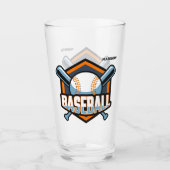 Individuelle Name-, Text- und Farbbaseball Glas (Vorderseite)