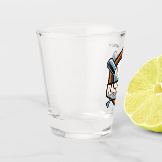 Individuelle Name-, Text- und Farbbaseball Schnapsglas (Links)