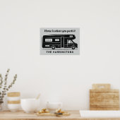 Individuelle Name, Text und Farbe Camper Van Poste Poster (Küche)