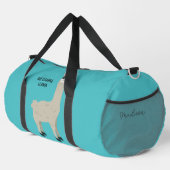 Individuelle Name, Text und Farbe Cool Lama Duffle Bag (Rechte Ecke)
