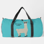 Individuelle Name, Text und Farbe Cool Lama Duffle Bag (Rückseite)
