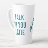 Individuelle Name, Text und Farbe Latte Tasse (Linke Ecke)