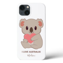 Individuelle Name, Text und Farbe Liebe Koala