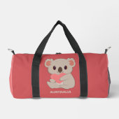 Individuelle Name, Text und Farbe Liebe Koala Duffle Bag (Vorderseite)