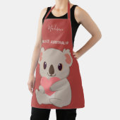Individuelle Name, Text und Farbe Liebe Koala Schürze (InSitu)