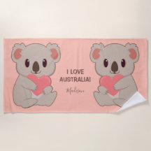 Individuelle Name, Text und Farbe Liebe Koala