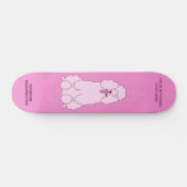 Individuelle Name, Text und Farbe Rosa Dose Skateboard (Horizontal)