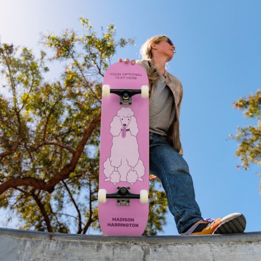 Individuelle Name, Text und Farbe Rosa Dose Skateboard (Außenbereich 1)
