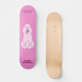 Individuelle Name, Text und Farbe Rosa Dose Skateboard (Vorderseite)