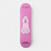 Individuelle Name, Text und Farbe Rosa Dose Skateboard (Vorne)