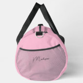 Individuelle Name, Text und Farbe Rosa Flamingo Duffle Bag (Rechts)