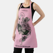 Individuelle Name, Text und Farbe Rosa Flamingo Schürze (InSitu)