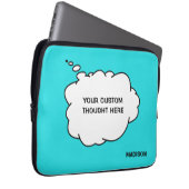 Individuelle Name, Text- und Farbgedankenblase Laptopschutzhülle (Vorne Rechts)