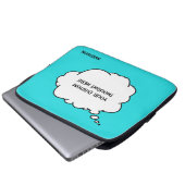 Individuelle Name, Text- und Farbgedankenblase Laptopschutzhülle (Vorne Knopf)