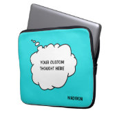 Individuelle Name, Text- und Farbgedankenblase Laptopschutzhülle (Vorderseite Links)