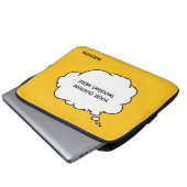 Individuelle Name, Text- und Farbgedankenblase Laptopschutzhülle (Vorne Knopf)