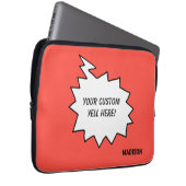 Individuelle Name-, Text- und Farbklingelblase Laptopschutzhülle (Vorne Rechts)