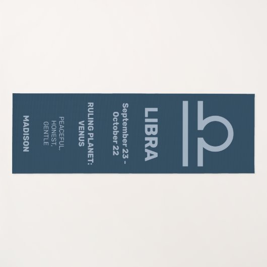 Individuelle Name-/Text- und Farbsignalibra Yogamatte (Vorderseite (Horizontal))