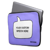 Individuelle Name-, Text- und Farbtöne Laptopschutzhülle (Vorderseite Links)