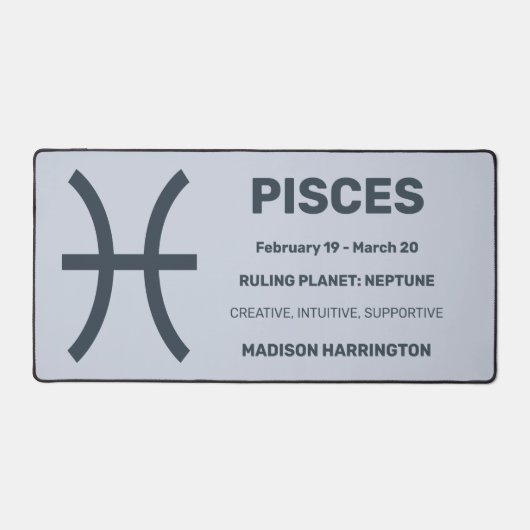 Individuelle Name-/Text- und Farbzeichen Schreibtischunterlage (Vorderseite)