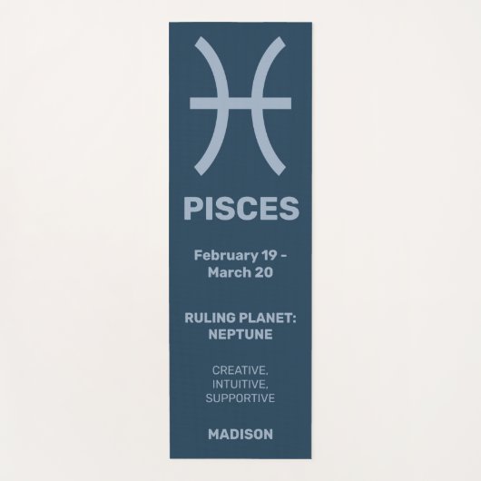 Individuelle Name-/Text- und Farbzeichen Yogamatte (Vorderseite)