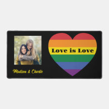 Individuelle Name, Text und Foto - Regenbogenherz