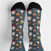 Individuelle Name & Text Weihnachten Socken (Oben)