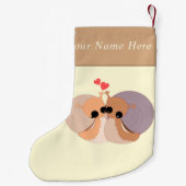 Individuelle Name Text Weihnachts Strumpf Couple S Kleiner Weihnachtsstrumpf (Rückseite)