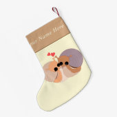 Individuelle Name Text Weihnachts Strumpf Couple S Kleiner Weihnachtsstrumpf (Rückseite (Hängend))