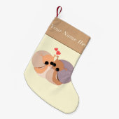 Individuelle Name Text Weihnachts Strumpf Couple S Kleiner Weihnachtsstrumpf (Vorderansicht (hängend))