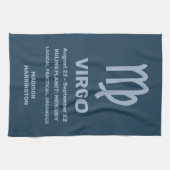 Individuelle Name / Text Zodiac Signage Virgo Geschirrtuch (Horizontal)