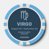 Individuelle Name / Text Zodiac Signage Virgo Pokerchips (Vorderseite)