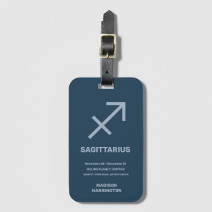 Individuelle Name / Text Zodiac Signature Sagittar Gepäckanhänger