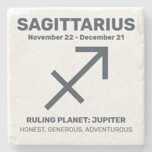 Individuelle Name / Text Zodiac Signature Sagittar Steinuntersetzer