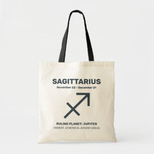Individuelle Name / Text Zodiac Signature Sagittar Tragetasche