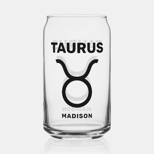 Individuelle Name / Text Zodiac Signrus Taurus Dosenglas (Vorderseite)