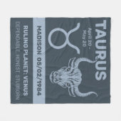 Individuelle Name / Text Zodiac Signrus Taurus Fleecedecke (Vorderseite (Horizontal))