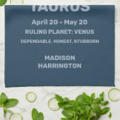 Individuelle Name / Text Zodiac Signrus Taurus Geschirrtuch (Gefaltet)