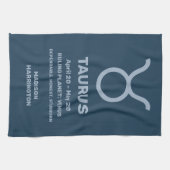 Individuelle Name / Text Zodiac Signrus Taurus Geschirrtuch (Horizontal)