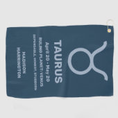 Individuelle Name / Text Zodiac Signrus Taurus Golfhandtuch (Horizontal)