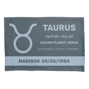 Individuelle Name / Text Zodiac Signrus Taurus Kissenbezug