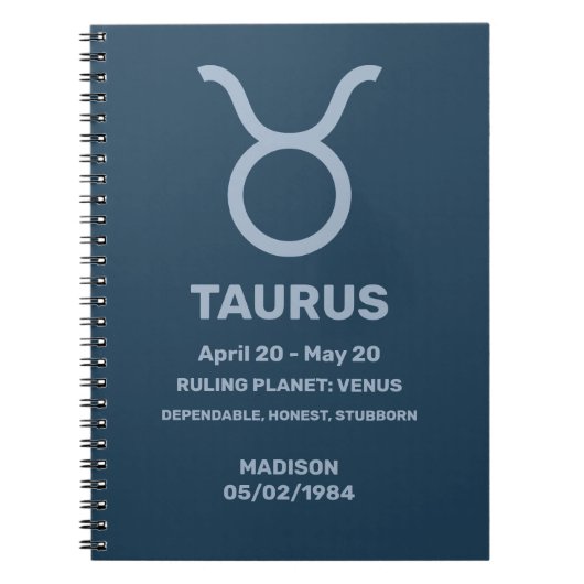 Individuelle Name / Text Zodiac Signrus Taurus Notizblock (Vorderseite)