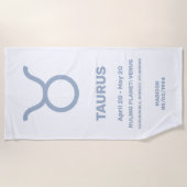 Individuelle Name / Text Zodiac Signrus Taurus Strandtuch (Vorderseite)