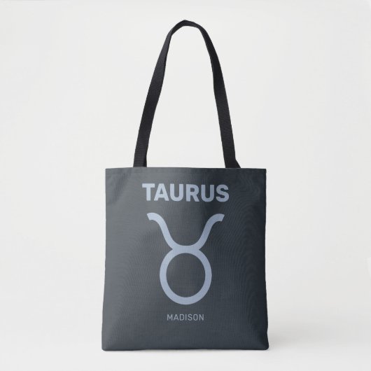 Individuelle Name / Text Zodiac Signrus Taurus Tasche (Vorderseite)