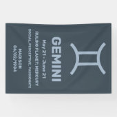 Individuelle Name/Text-Zodiac-Zeichen-Gemini Banner (Horizontal)